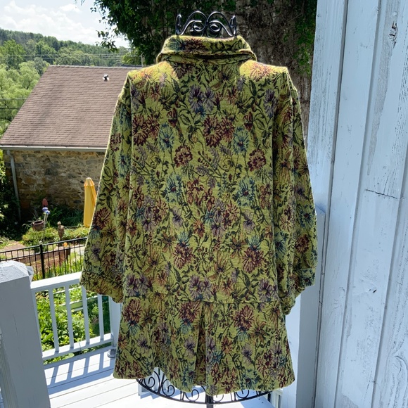 CMC Color Me Cotton 5 Button Jacquard  Floral Blazer (XL) Multi Color - Picture 5 of 9